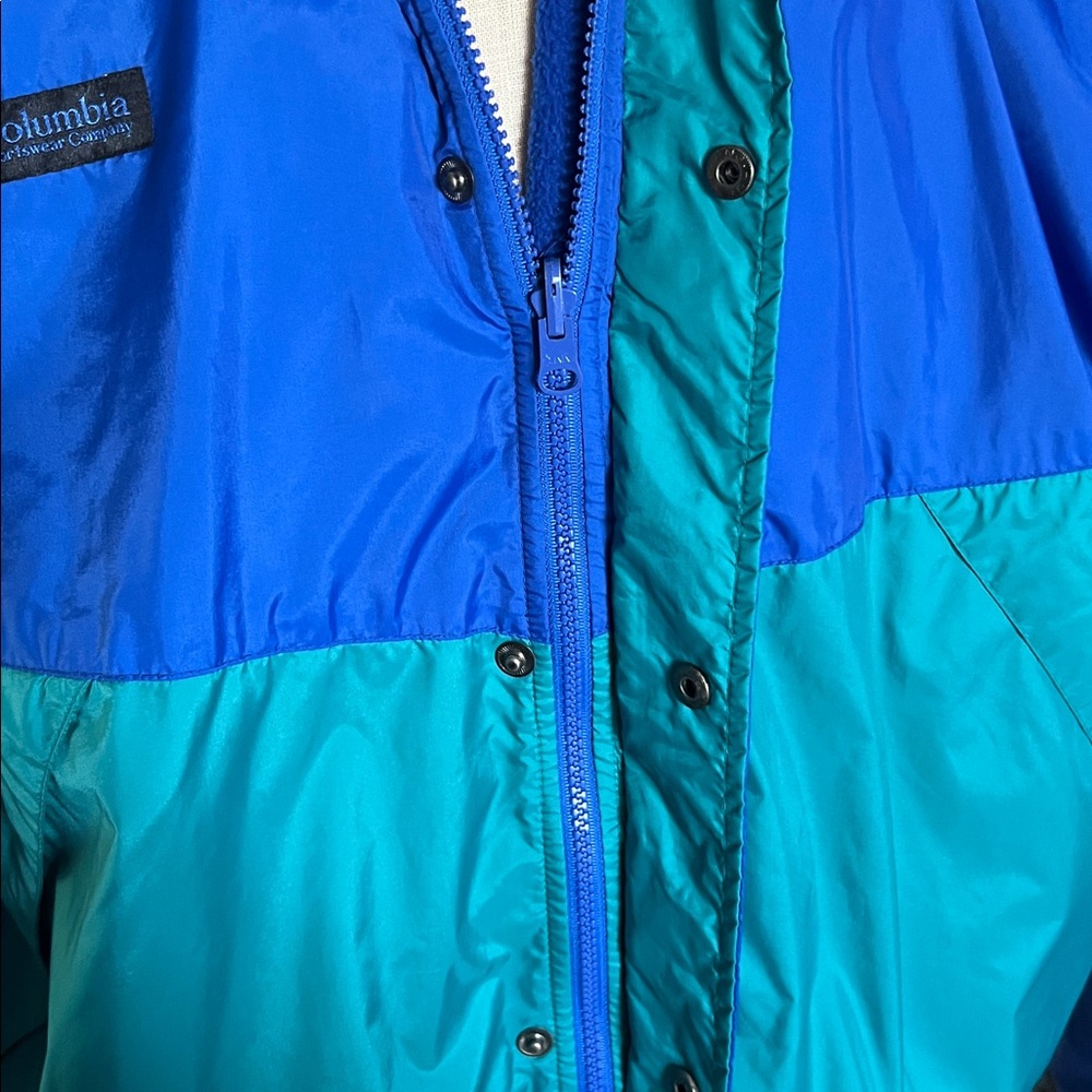 Columbia Men's Blue and Teal Windbreaker size XL - Picture 5 of 11